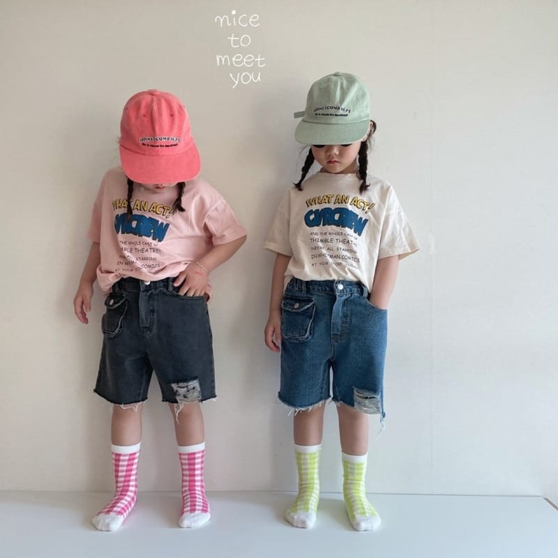 NICE TO MEET YOU - Korean Children Fashion - #Kfashion4kids - Lettering Tee