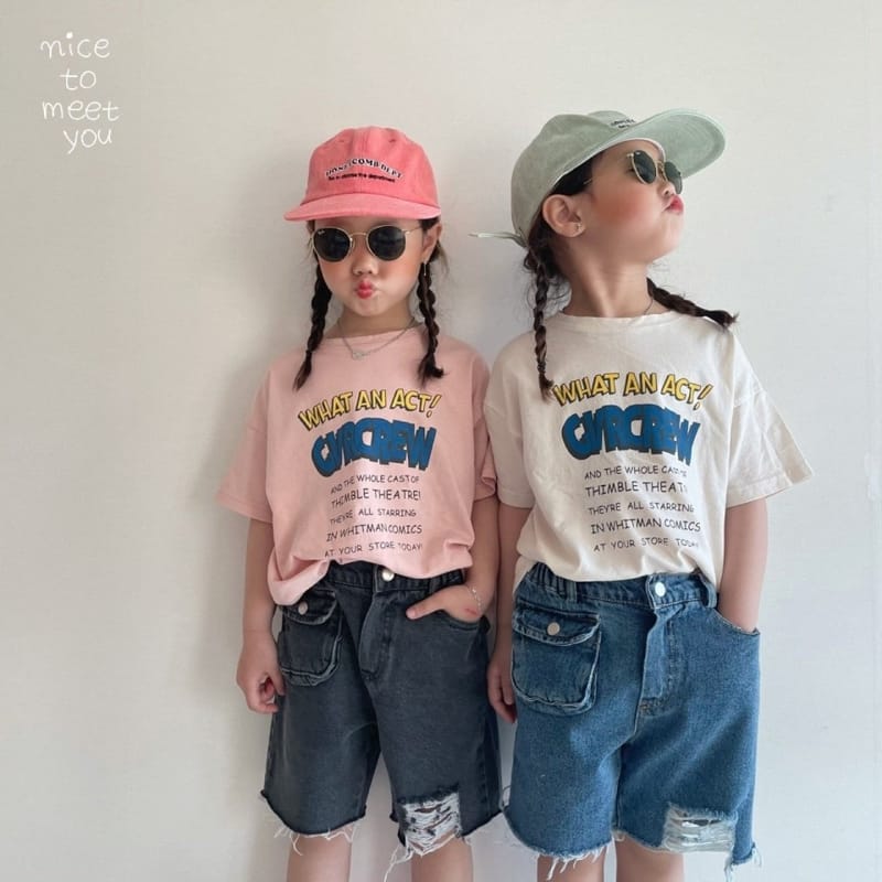 NICE TO MEET YOU - Korean Children Fashion - #Kfashion4kids - Lettering Tee - 3