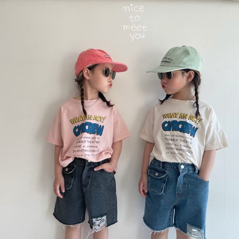 NICE TO MEET YOU - Korean Children Fashion - #Kfashion4kids - Lettering Tee - 8