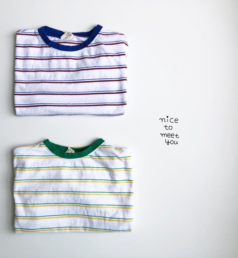 NICE TO MEET YOU - Korean Children Fashion - #Kfashion4kids - Herb Stripes Tee - 11