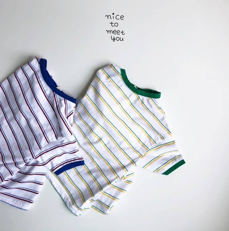 NICE TO MEET YOU - Korean Children Fashion - #Kfashion4kids - Herb Stripes Tee - 12