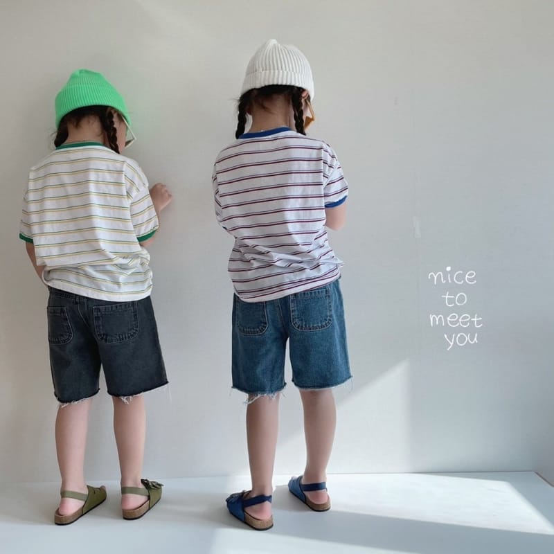 NICE TO MEET YOU - Korean Children Fashion - #Kfashion4kids - Herb Stripes Tee - 2