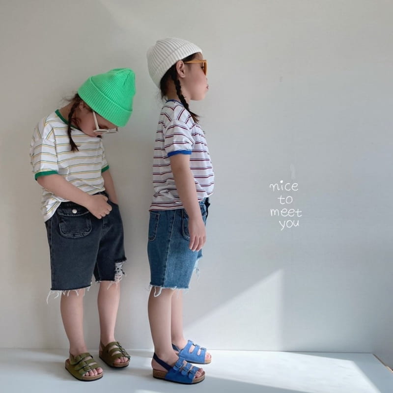NICE TO MEET YOU - Korean Children Fashion - #Kfashion4kids - Herb Stripes Tee - 5