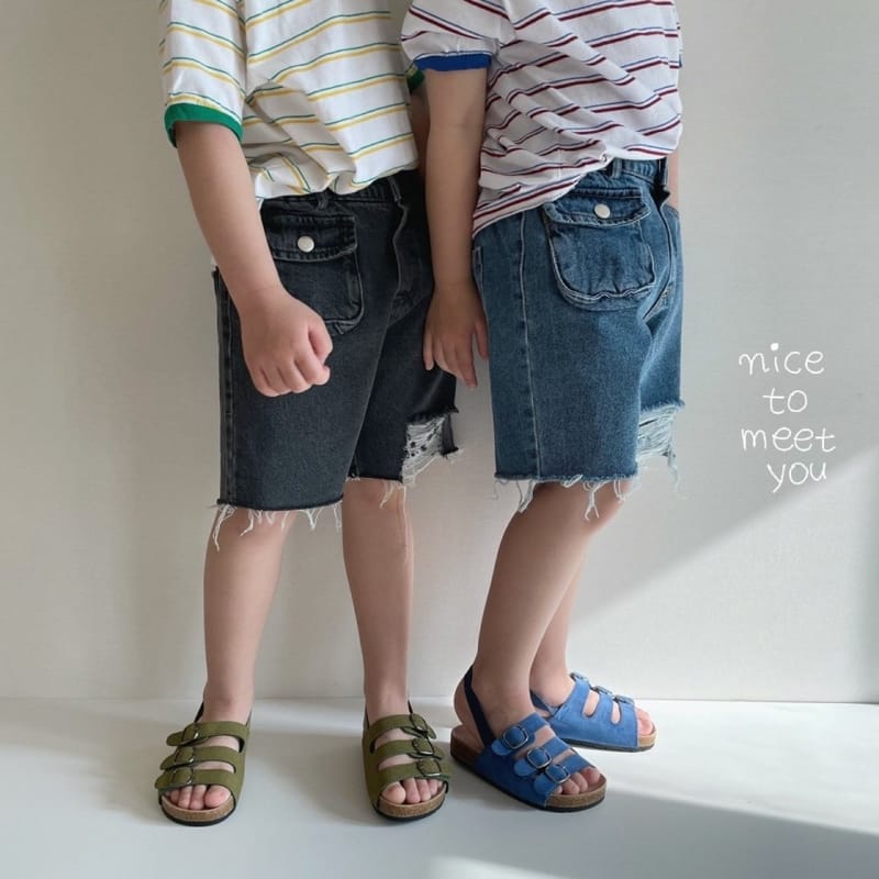 NICE TO MEET YOU - Korean Children Fashion - #Kfashion4kids - Herb Stripes Tee - 6