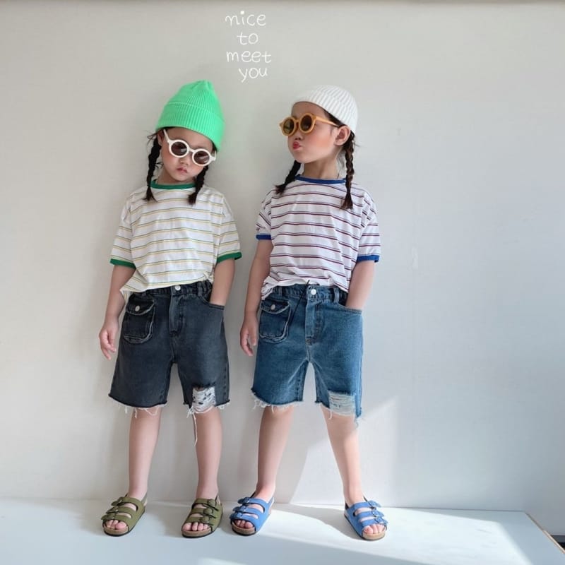 NICE TO MEET YOU - Korean Children Fashion - #Kfashion4kids - Herb Stripes Tee - 7