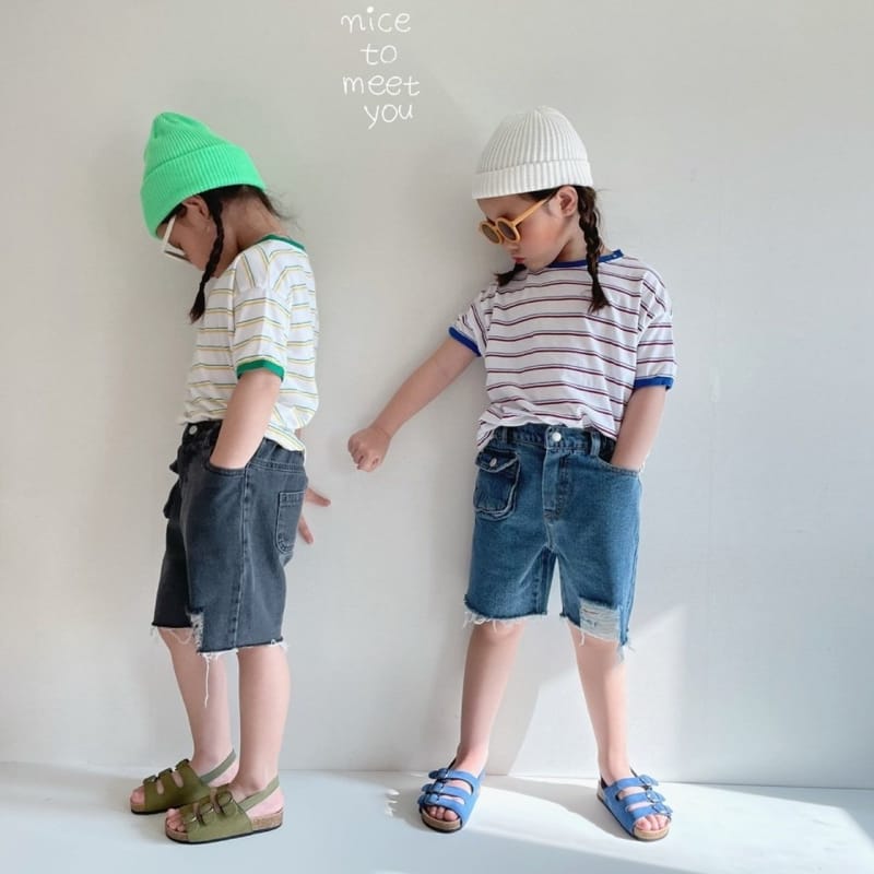NICE TO MEET YOU - Korean Children Fashion - #Kfashion4kids - Herb Stripes Tee - 8