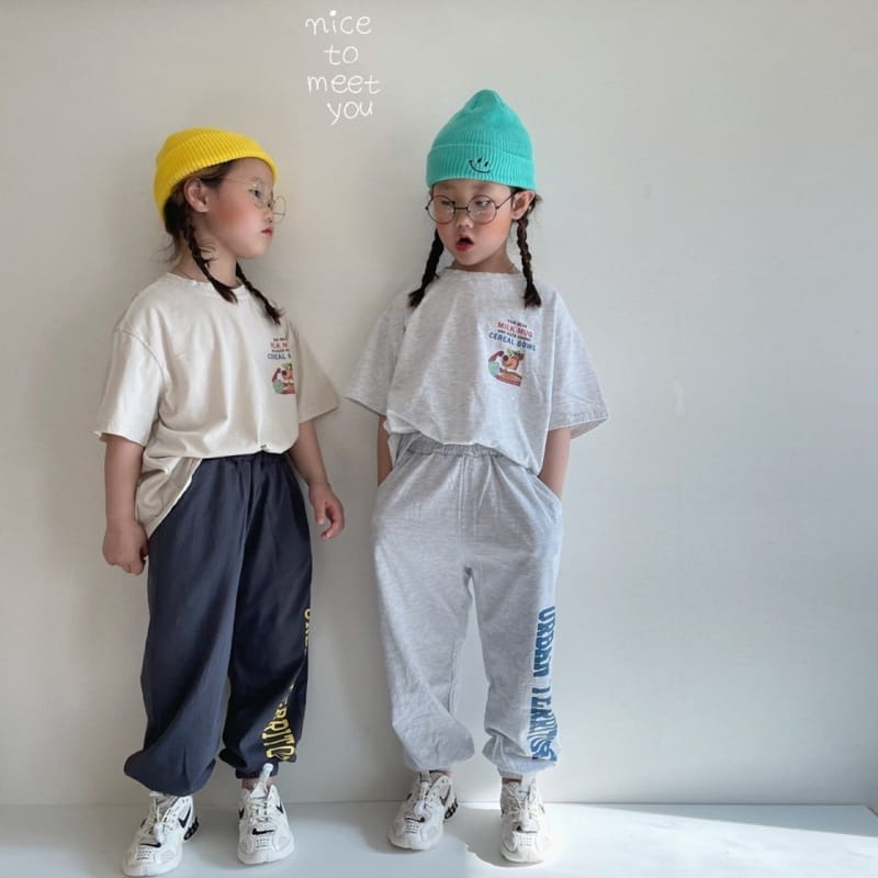 NICE TO MEET YOU - Korean Children Fashion - #Kfashion4kids - Milk Bear Tee - 12