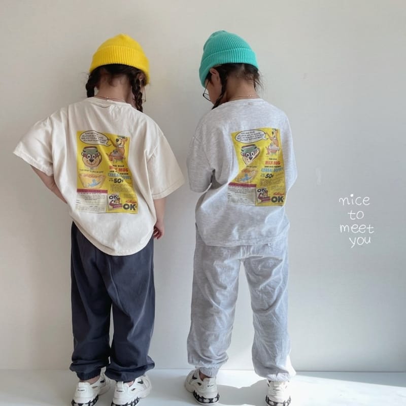 NICE TO MEET YOU - Korean Children Fashion - #Kfashion4kids - Milk Bear Tee - 5