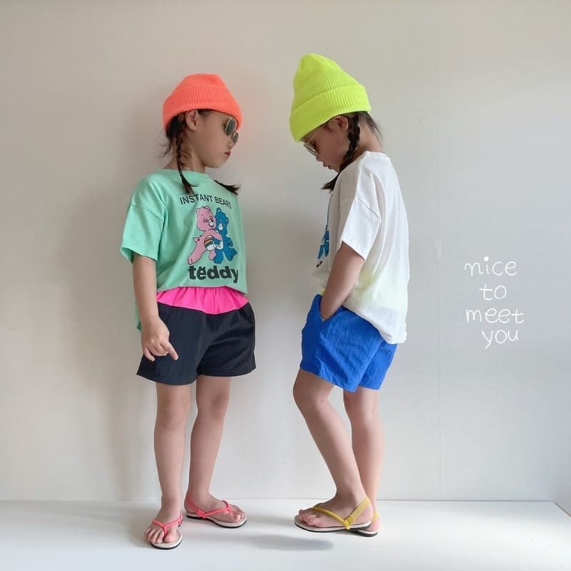 NICE TO MEET YOU - Korean Children Fashion - #Kfashion4kids - Teddy Bear Tee - 10