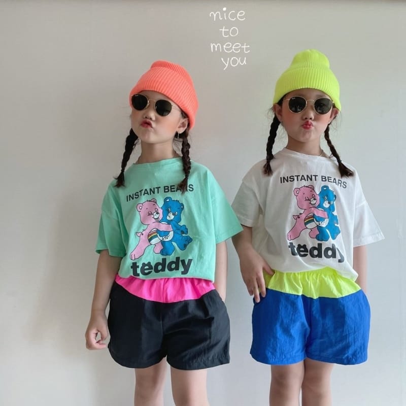 NICE TO MEET YOU - Korean Children Fashion - #Kfashion4kids - Teddy Bear Tee - 11
