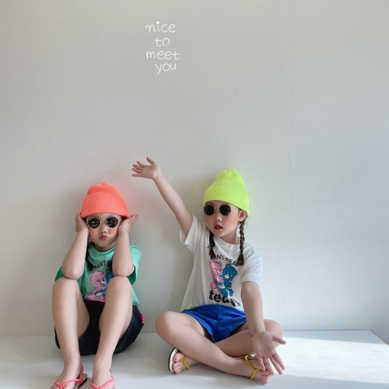 NICE TO MEET YOU - Korean Children Fashion - #Kfashion4kids - Teddy Bear Tee - 12
