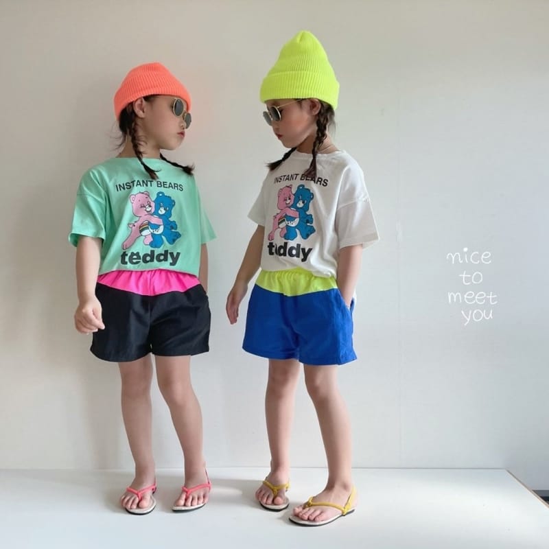 NICE TO MEET YOU - Korean Children Fashion - #Kfashion4kids - Teddy Bear Tee - 4