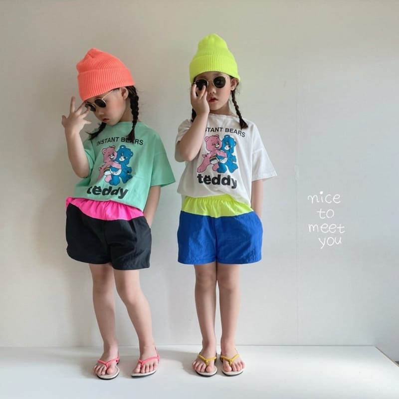 NICE TO MEET YOU - Korean Children Fashion - #Kfashion4kids - Teddy Bear Tee - 9