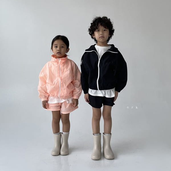 NRK - Korean Children Fashion - #Kfashion4kids - Crunch Zip-up Top Bottom Set - 3