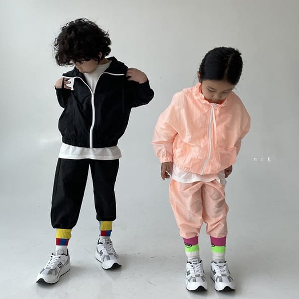 NRK - Korean Children Fashion - #Kfashion4kids - Crunch Zip-up Top Bottom Set - 9
