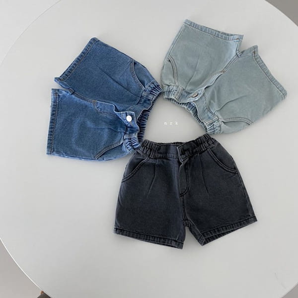 NRK - Korean Children Fashion - #Kfashion4kids - Wide Wrinkle Denim Shorts - 10
