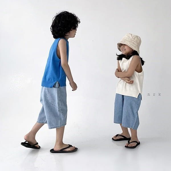 NRK - Korean Children Fashion - #Kfashion4kids - Half Moon Pocket Denim Shorts - 3