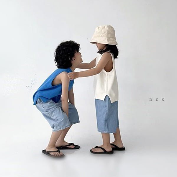 NRK - Korean Children Fashion - #Kfashion4kids - Half Moon Pocket Denim Shorts - 5