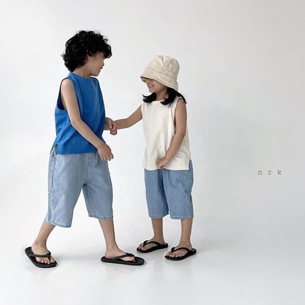 NRK - Korean Children Fashion - #Kfashion4kids - Half Moon Pocket Denim Shorts - 6
