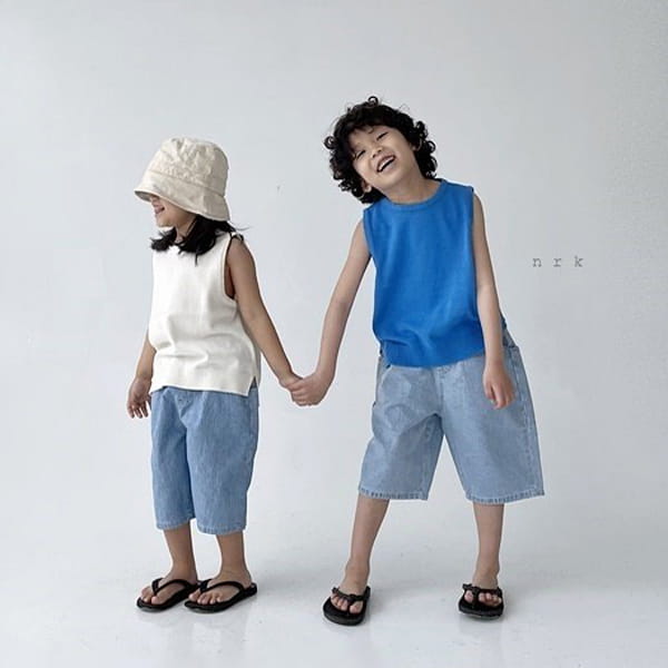 NRK - Korean Children Fashion - #Kfashion4kids - Half Moon Pocket Denim Shorts - 8