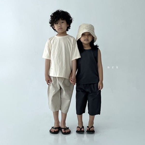 NRK - Korean Children Fashion - #Kfashion4kids - Linen Capri Pants - 3