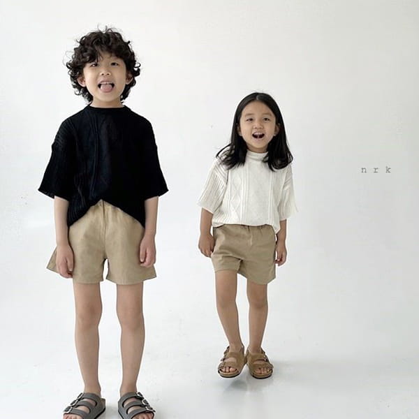 NRK - Korean Children Fashion - #Kfashion4kids - Cable Short Sleeves Knit