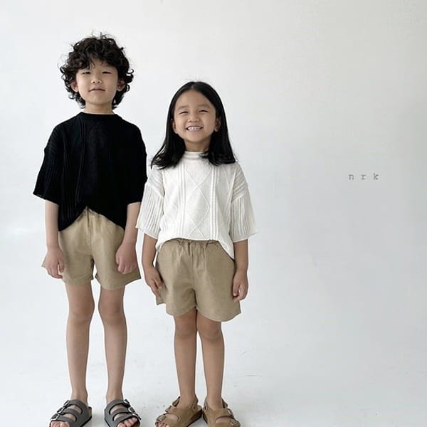 NRK - Korean Children Fashion - #Kfashion4kids - Cable Short Sleeves Knit - 3