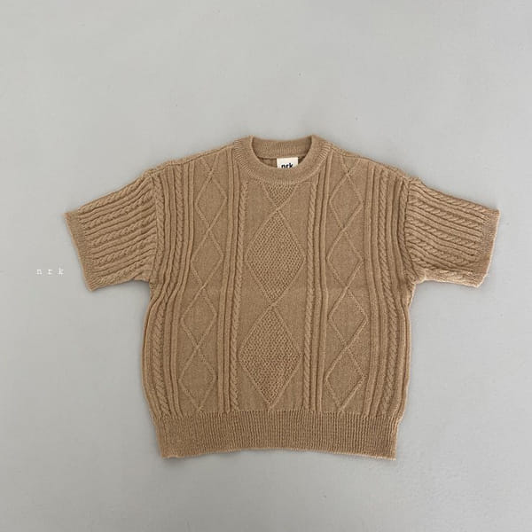 NRK - Korean Children Fashion - #Kfashion4kids - Cable Short Sleeves Knit - 6