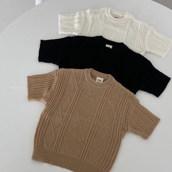 NRK - Korean Children Fashion - #Kfashion4kids - Cable Short Sleeves Knit - 9