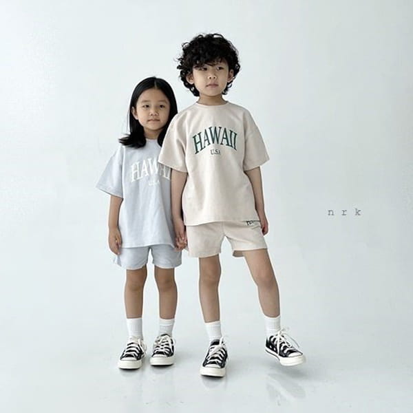 NRK - Korean Children Fashion - #Kfashion4kids - Hawaii Top Bottom Set - 3
