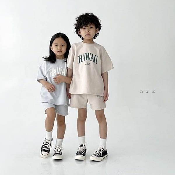 NRK - Korean Children Fashion - #Kfashion4kids - Hawaii Top Bottom Set - 4