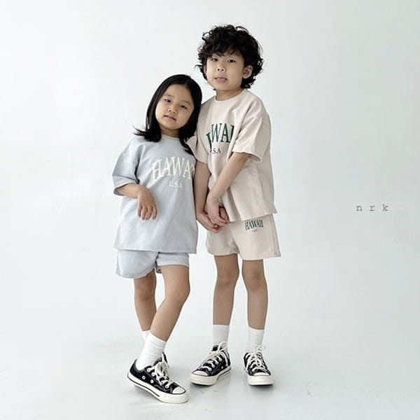 NRK - Korean Children Fashion - #Kfashion4kids - Hawaii Top Bottom Set - 5