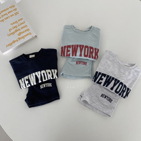 NRK - Korean Children Fashion - #Kfashion4kids - Cool New York Top Bottom Set - 8
