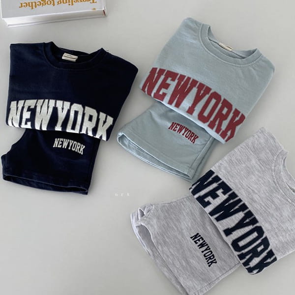 NRK - Korean Children Fashion - #Kfashion4kids - Cool New York Top Bottom Set - 9
