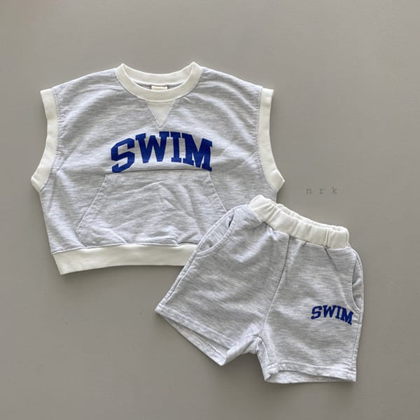 NRK - Korean Children Fashion - #Kfashion4kids - Swim Sleeveless Top Bottom Set - 8