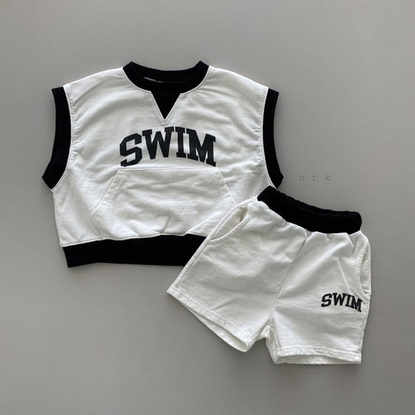NRK - Korean Children Fashion - #Kfashion4kids - Swim Sleeveless Top Bottom Set - 9