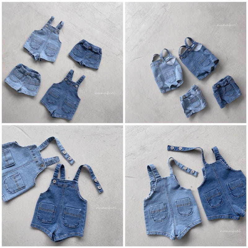 NUNUBIEL - Korean Children Fashion - #Kfashion4kids - Bling Dungarees Denim - 3