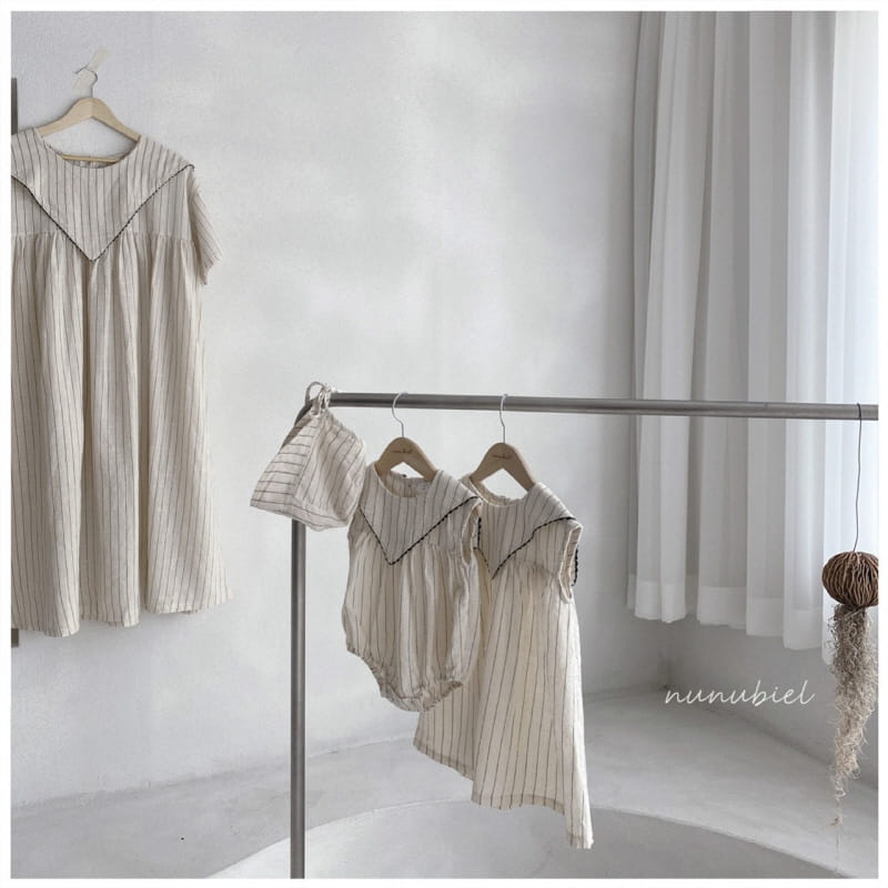 NUNUBIEL - Korean Children Fashion - #Kfashion4kids - Mom Triangular Collar One-piece - 5