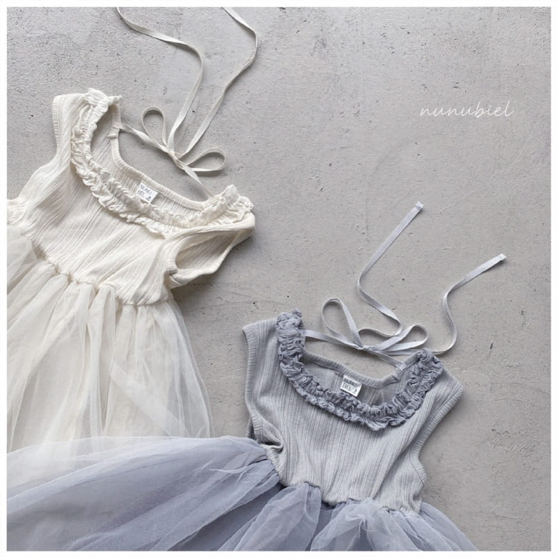 NUNUBIEL - Korean Children Fashion - #Kfashion4kids - Frill Mesh One-piece - 4