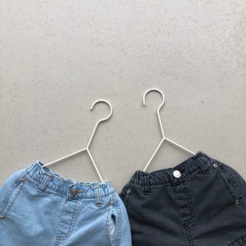 OATMEAL - Korean Children Fashion - #Kfashion4kids - Beaker Denim Shorts - 4