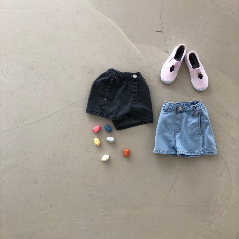 OATMEAL - Korean Children Fashion - #Kfashion4kids - Beaker Denim Shorts - 6
