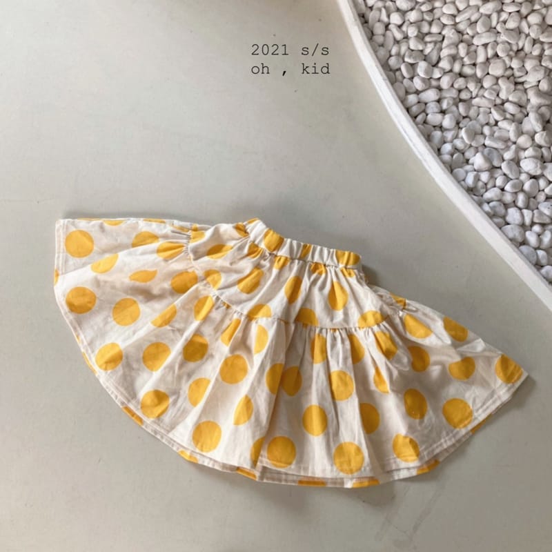 OH KID - Korean Children Fashion - #Kfashion4kids - Big Dots Skirt