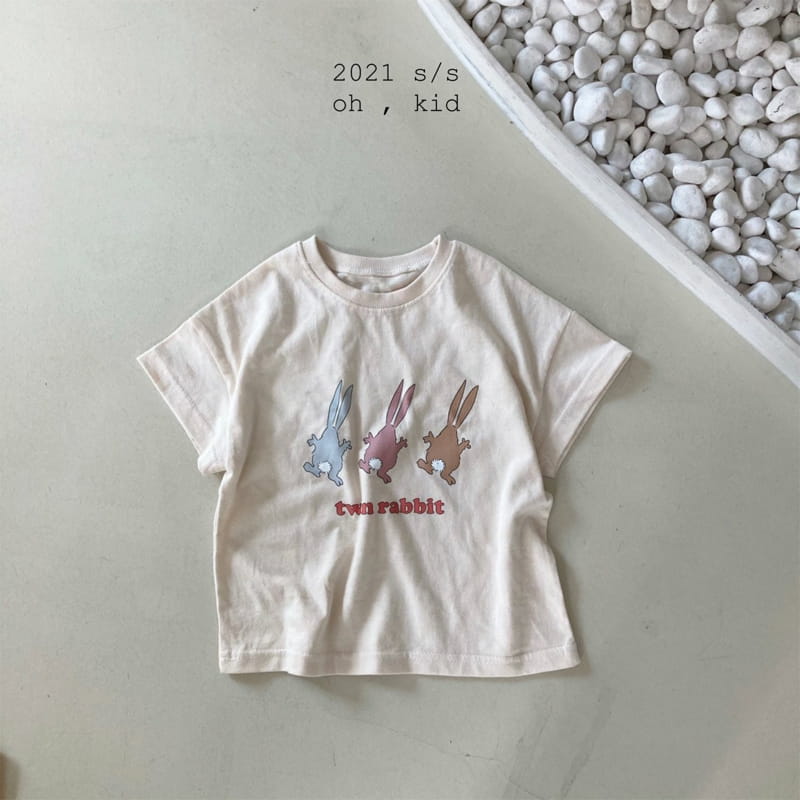 OH KID - Korean Children Fashion - #Kfashion4kids - Twin Rabbit Tee - 3