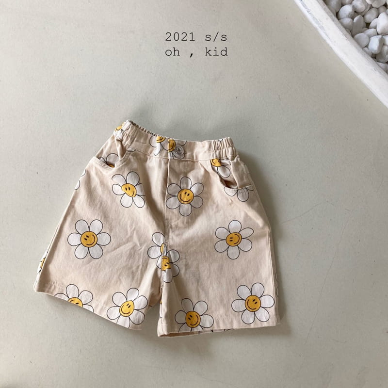 OH KID - Korean Children Fashion - #Kfashion4kids - Smile Flower Shorts - 2