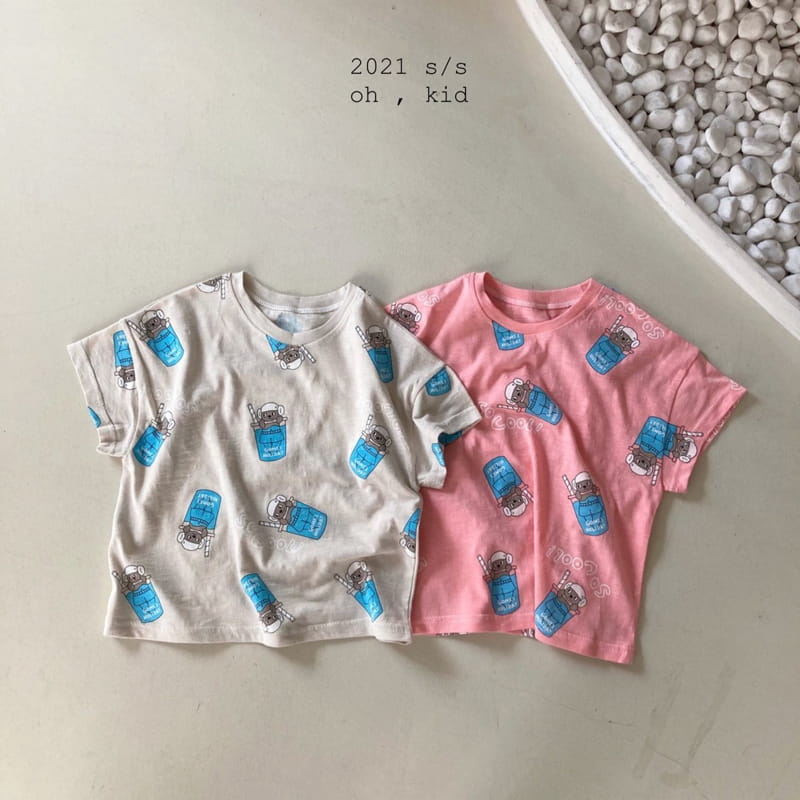 OH KID - Korean Children Fashion - #Kfashion4kids - Cup Bear Tee