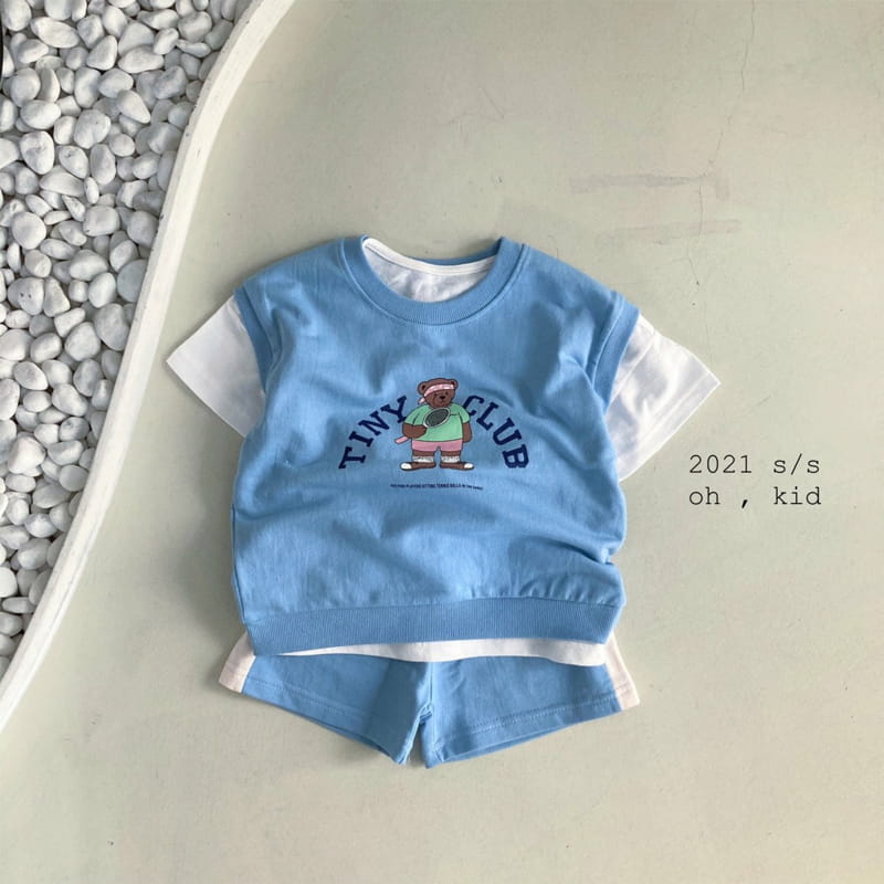 OH KID - Korean Children Fashion - #Kfashion4kids - Tennis Bear Top Bottom Set - 10