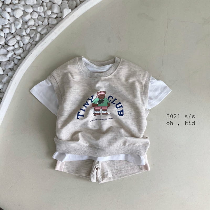 OH KID - Korean Children Fashion - #Kfashion4kids - Tennis Bear Top Bottom Set - 4