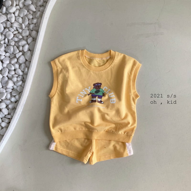 OH KID - Korean Children Fashion - #Kfashion4kids - Tennis Bear Top Bottom Set - 5