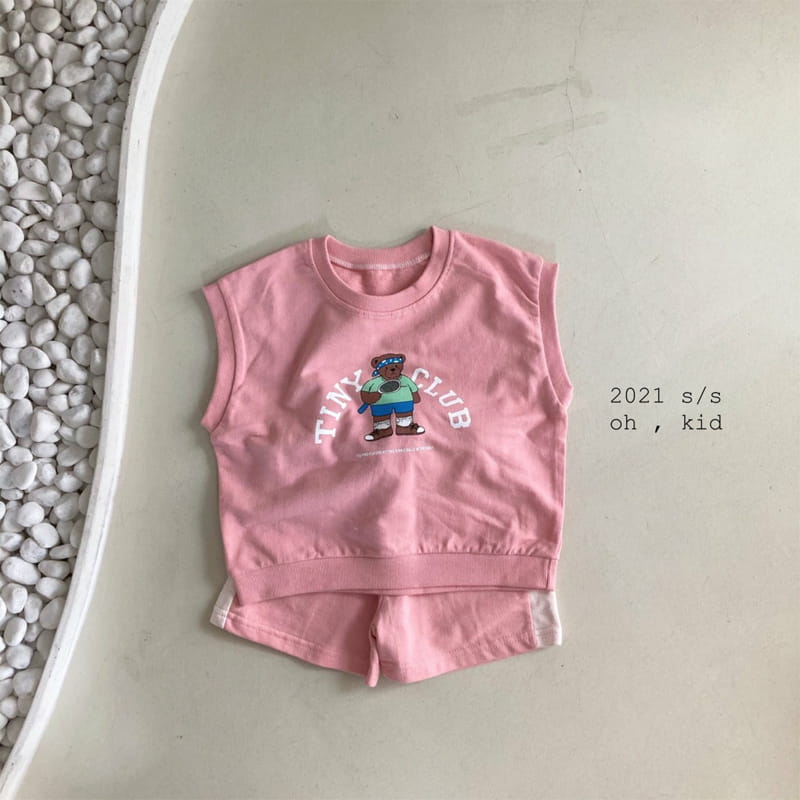 OH KID - Korean Children Fashion - #Kfashion4kids - Tennis Bear Top Bottom Set - 7