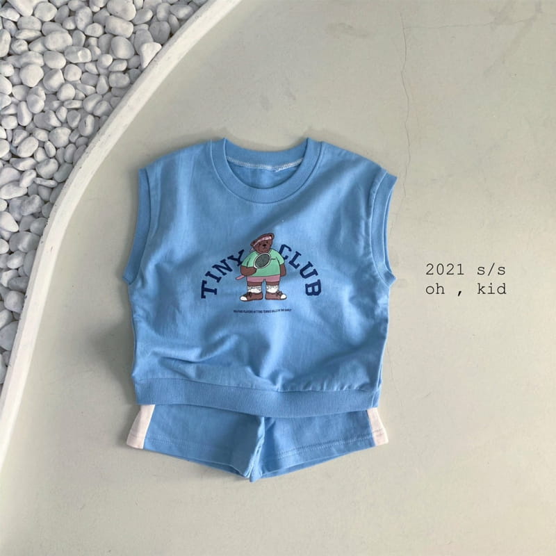 OH KID - Korean Children Fashion - #Kfashion4kids - Tennis Bear Top Bottom Set - 9